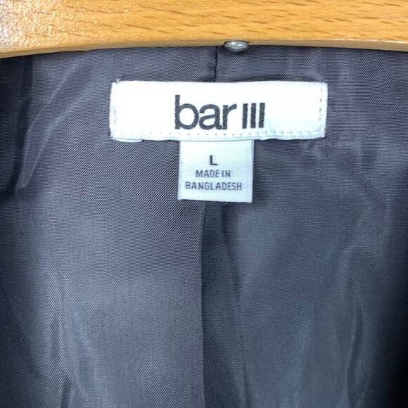 Bar III Granite Grey Collarless Open Boxy Blazer Size L NWT Modern Career Jacket - Picture 5 of 9
